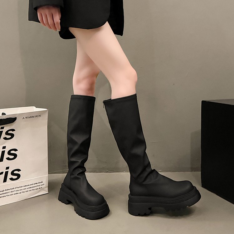 Women's New Stretch Slim-Fit Boots, Thick Sole Petite-Friendly Knee-High Riding Boots, Autumn 2025