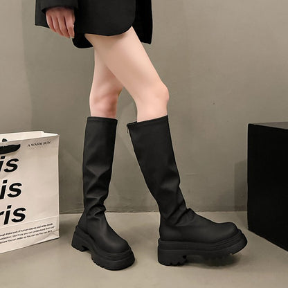 Women's New Stretch Slim-Fit Boots, Thick Sole Petite-Friendly Knee-High Riding Boots, Autumn 2025