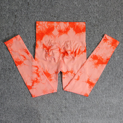 Women's Printed Tie-dye Seamless Skinny Yoga Pants
