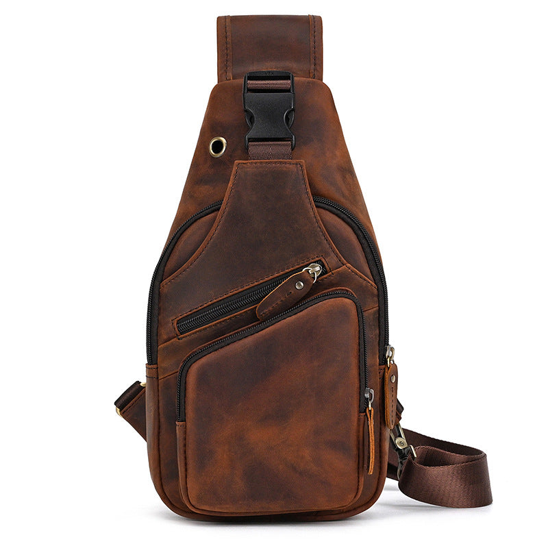 Full-Grain Cowhide Vintage Crossbody Bag