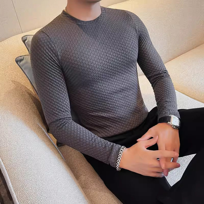 Round-neck Long-sleeve Slim-fit Bottoming Shirt