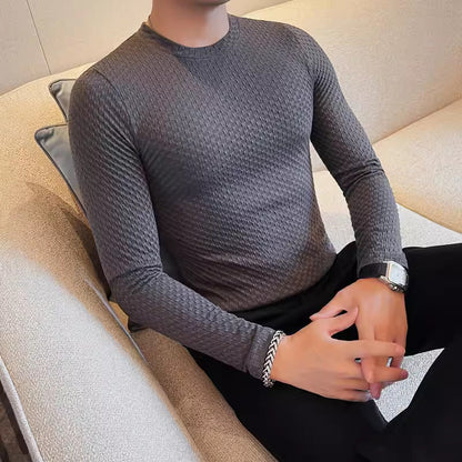 Round-neck Long-sleeve Slim-fit Bottoming Shirt