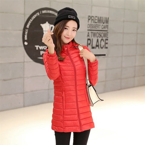 Womens Stylish Casual Slim-fit Cotton-padded Jacket