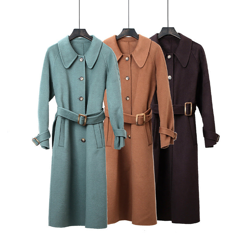 Elegant Commuter Double-Faced Wool Coat