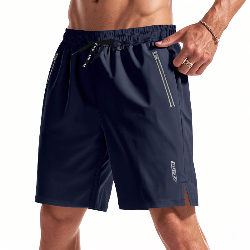 American Cross-border Men's Micro-elastic Loose Night Running Luminous Functional Quick-drying Beach Sports Plus Size Casual Shorts For Men