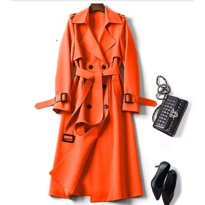 British-style Over-the-knee Coat Over-the-knee Outerwear
