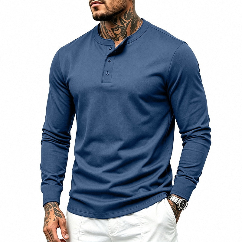 Simple Casual Retro Heavyweight Versatile Long-sleeve Top