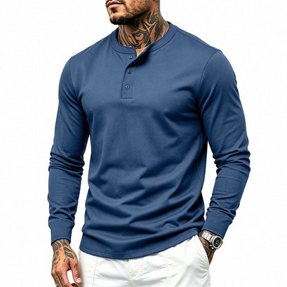 Simple Casual Retro Heavyweight Versatile Long-sleeve Top