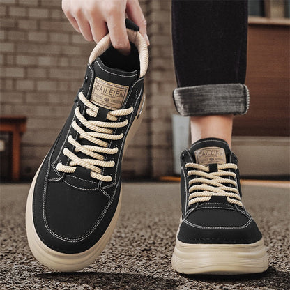 New Arrival Autumn Men's Work Boots, Vintage Work Shoes, Chunky Sole Martin Boots, Casual Fashion Sneakers