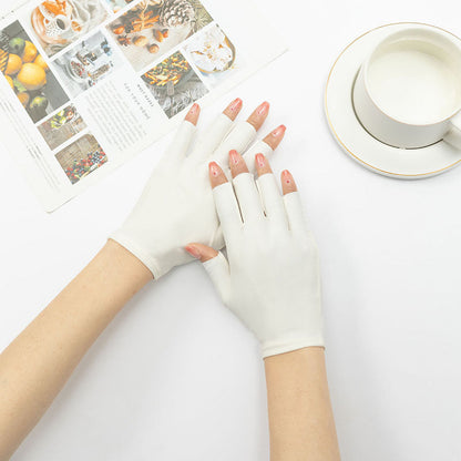 Multifunctional Half-Finger Sun-Protective Nail Art Gloves For Women