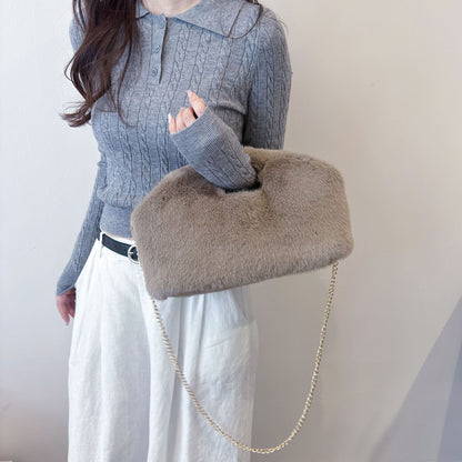 Clutch Handbag With A Chain Can Be Worn Crossbody