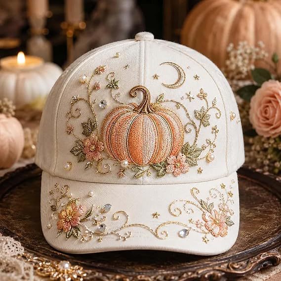 3D Pumpkin Cat Bat Baseball Cap