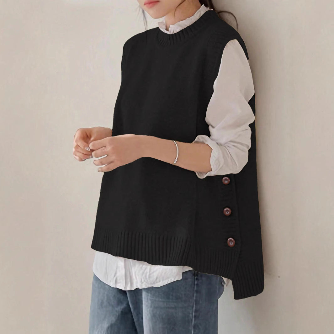 Womens Retro Sleeveless Sweater Vest