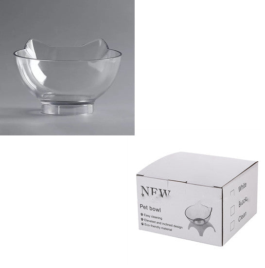 Cat Elevated Feeder Stand With Transparent Bowl