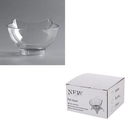 Cat Elevated Feeder Stand With Transparent Bowl