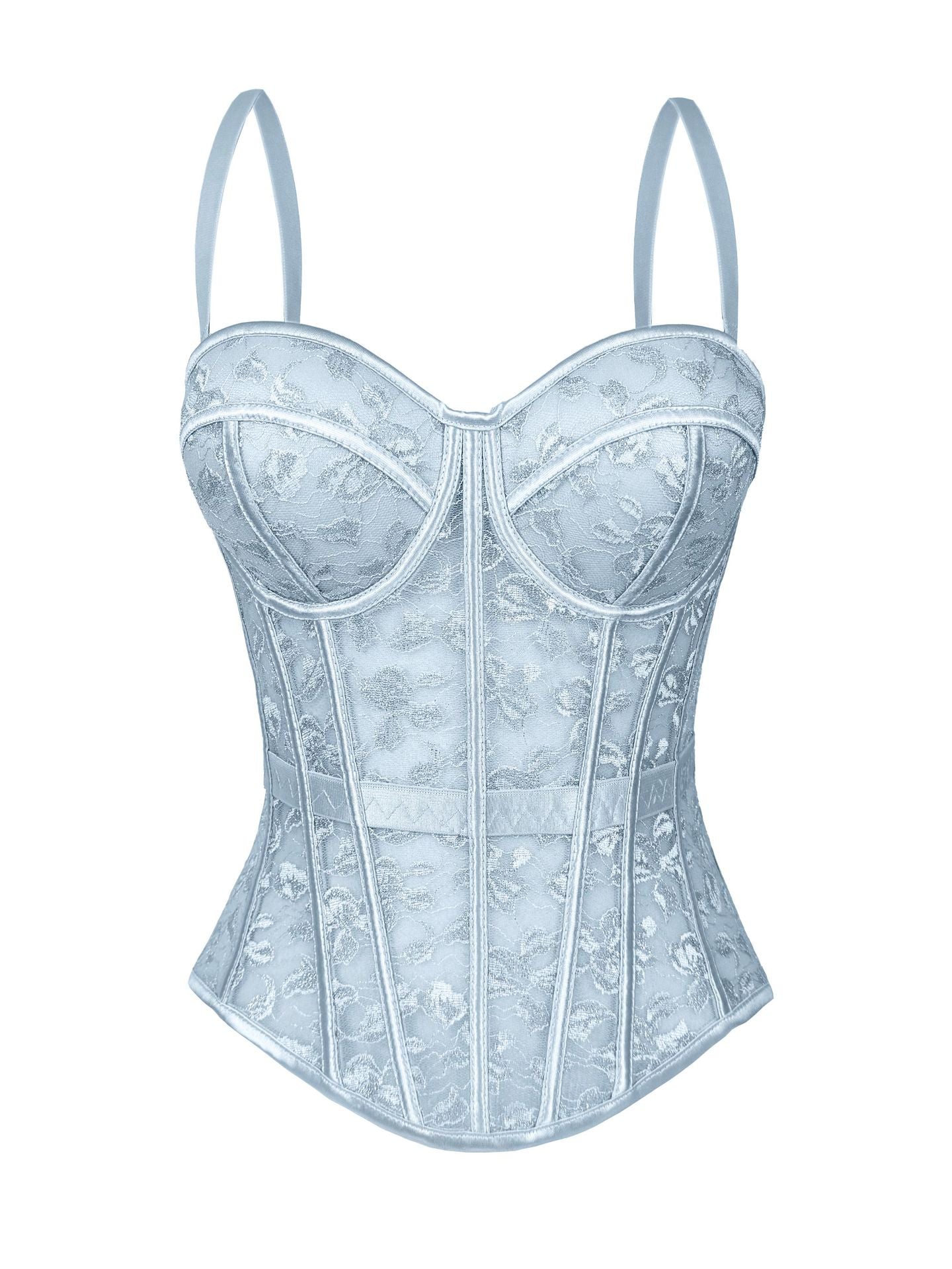 Cross-Border European And American Style Lace Bra With Camisole For Women, High-End Outerwear Shapewear With Push-Up Fishbone Bra