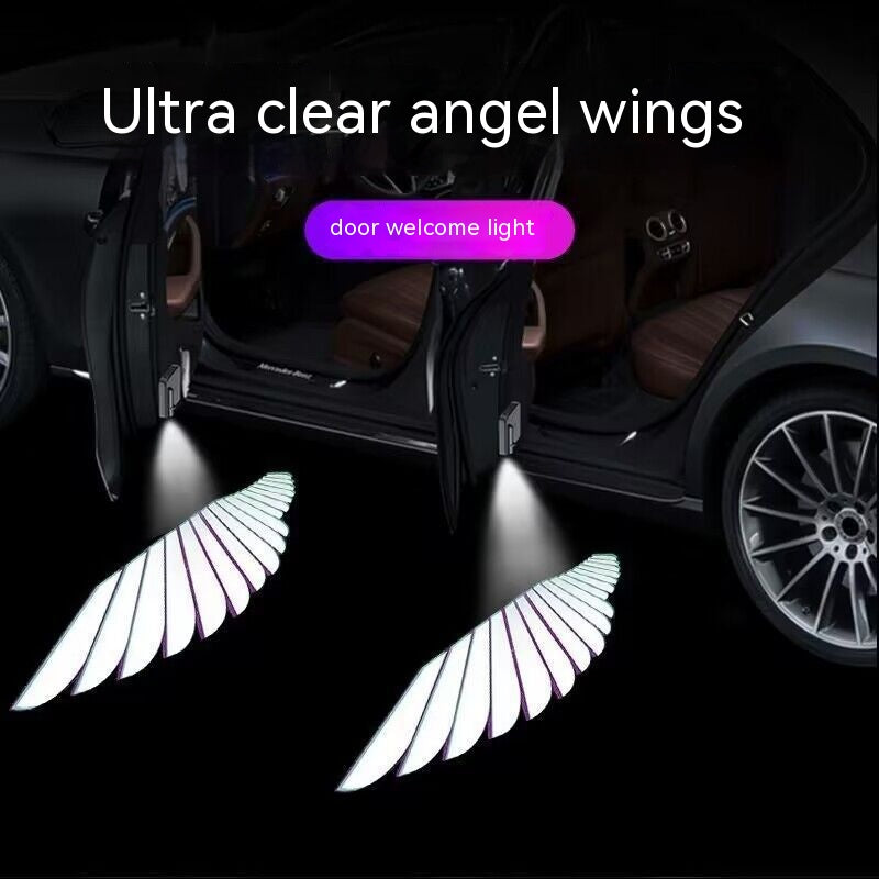 Door Sill Light Car Atmosphere Light Decorative Lamp Wireless Projection Lamp