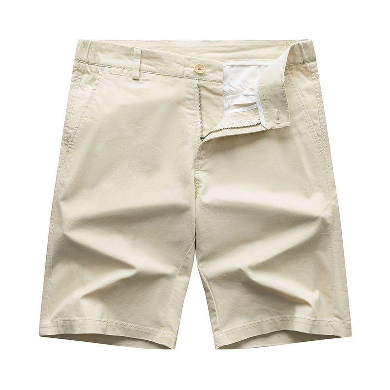 Men's Cotton Shorts Business Casual Simple All-match Loose Plus Size Shorts Outer Wear