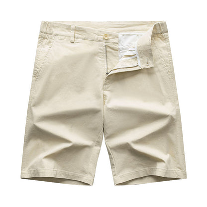 Men's Cotton Shorts Business Casual Simple All-match Loose Plus Size Shorts Outer Wear
