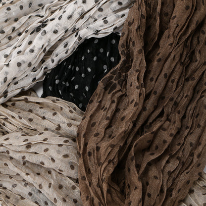 Twisted-pattern Cotton-linen Long Scarf Womens Outerwear Shawl