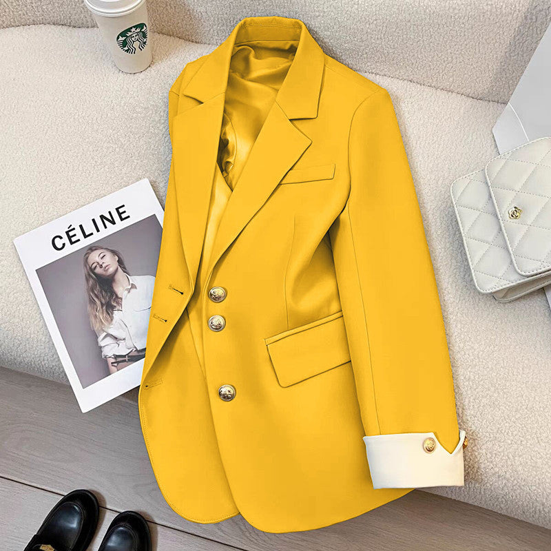 Sophisticated Designer-style Blue Blazer For Women Casual Wear