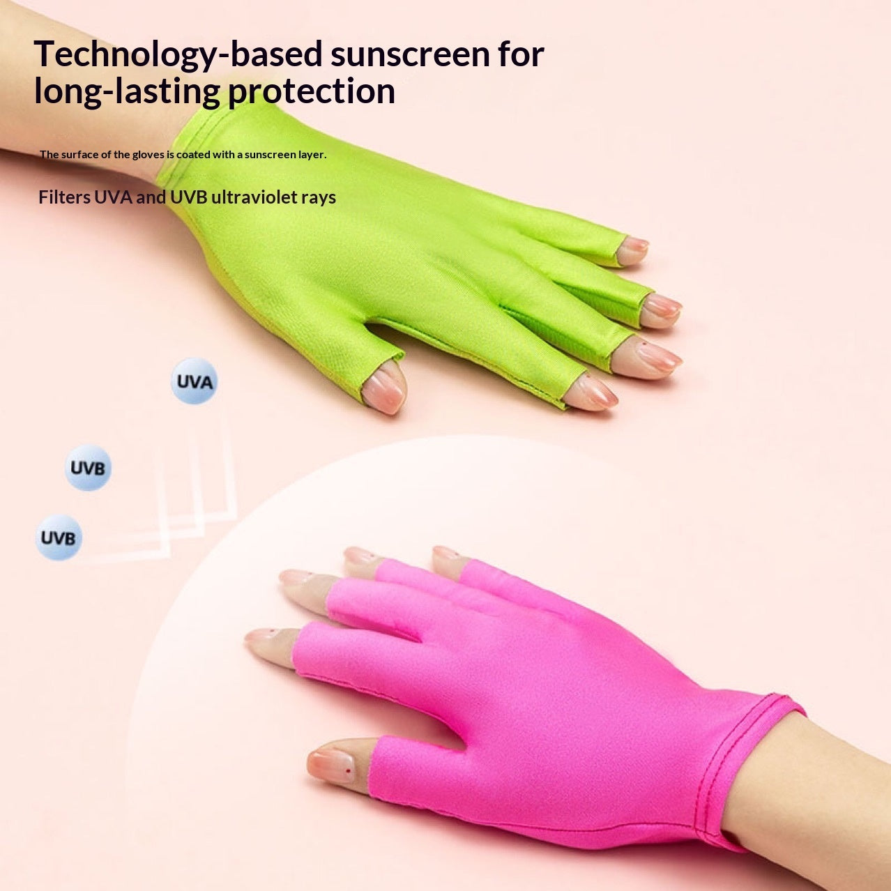 Multifunctional Half-Finger Sun-Protective Nail Art Gloves For Women