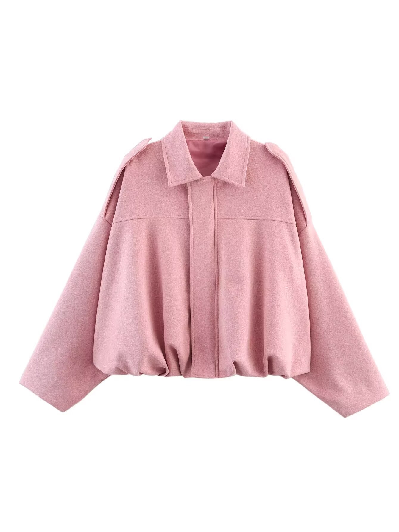 European And American Cross-Border Women's Clothing 2025 Early Spring New Fashion Suede Casual Style Versatile Casual Simple Aviator Jacket