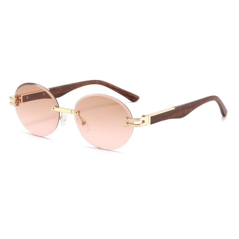 Fashionable Oval Frameless Y2K Sunglasses