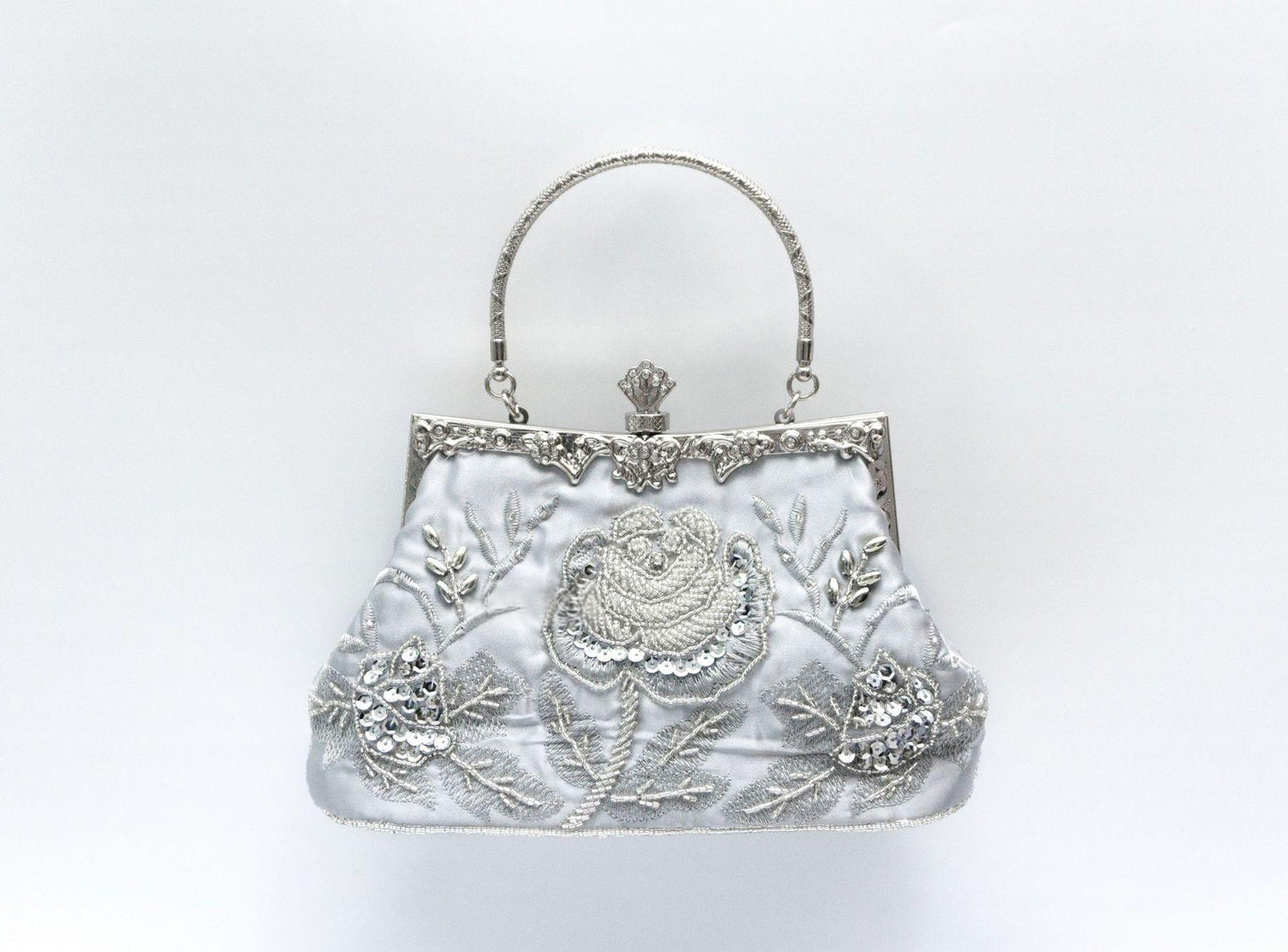 Vintage Handmade Beaded Embroidery Evening Bag For Gowns