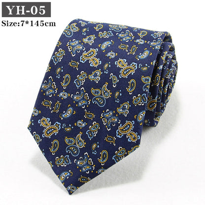 Korean-style Retro Hong Kong style Floral Casual Tie