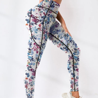 Popular Cross-Border Yoga Pants With Digital Printing, New Foreign Trade Fitness Pants, Hip-Lifting, High-Waisted, Tummy Control, Outdoor Sports Pants For Women