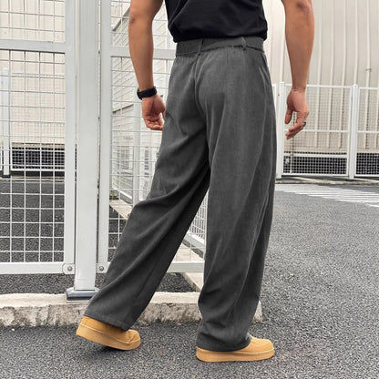 Mens Plus-Size Casual Corduroy Trousers