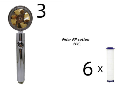 Turbo Propeller Shower Head Handheld High Pressure
