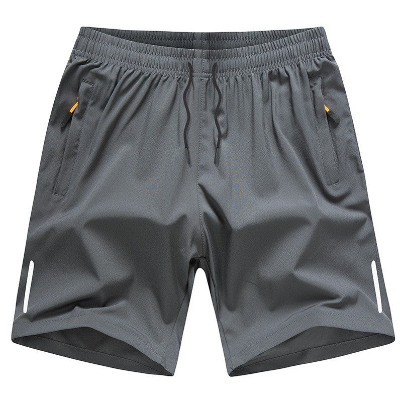 Men Ice Silk QuickDry 5 Inch Sports Casual Beach Shorts