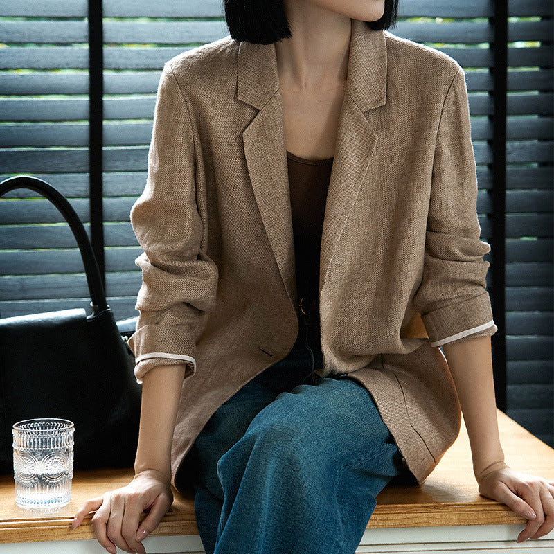Single-breasted Tailored Blazer For Women