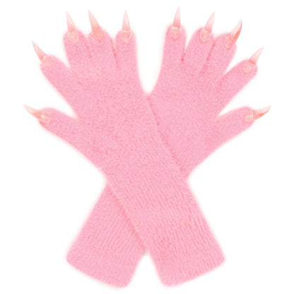 Halloween Silicone Meat Mat Long Gloves