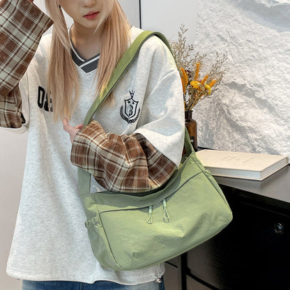 New Women's Crossbody Bag, Large Capacity, Lightweight, Casual Shoulder Bag, Simple Commuting, Multifunctional Student Handbag