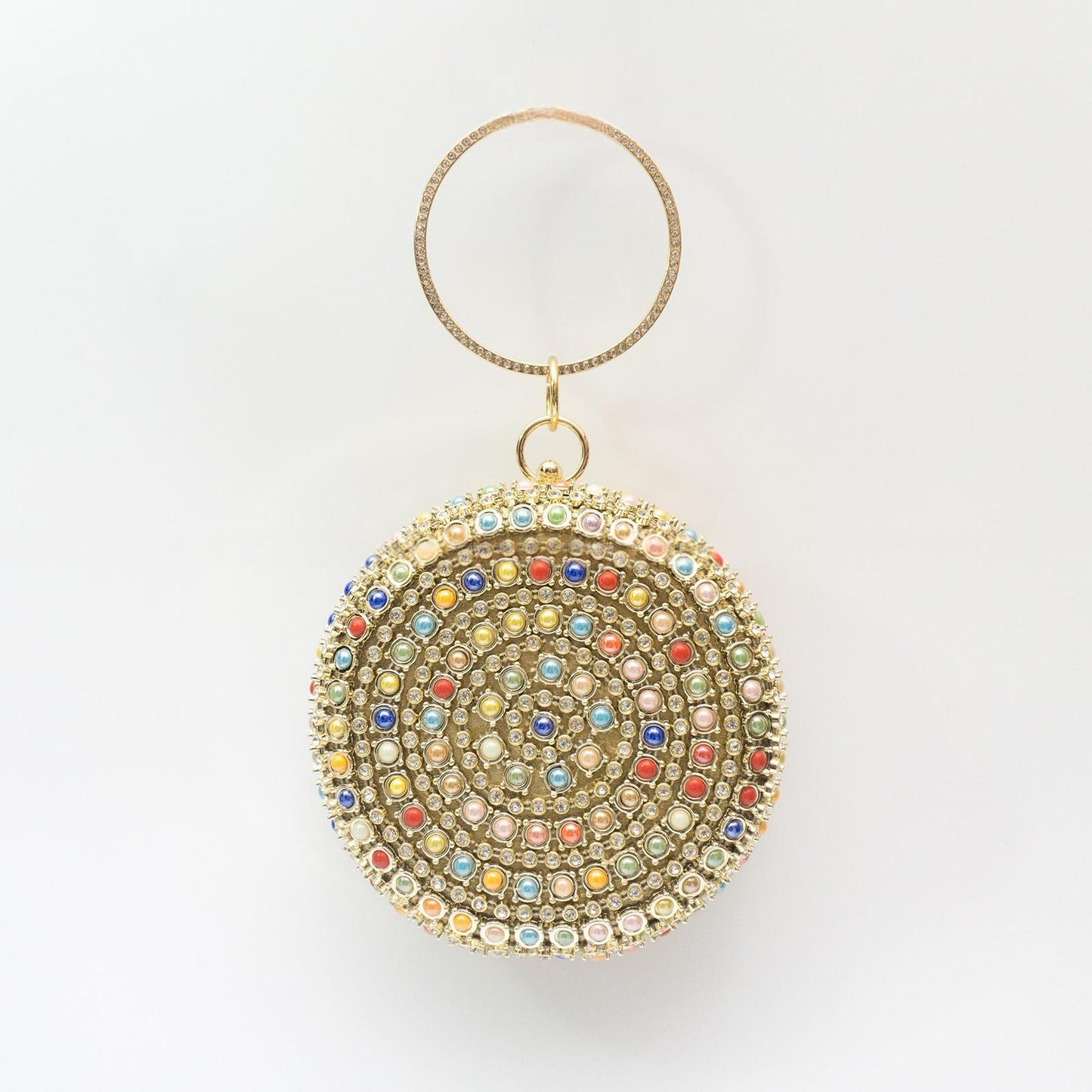 Colorful Beaded And Rhinestone Evening Clutch For Parties
