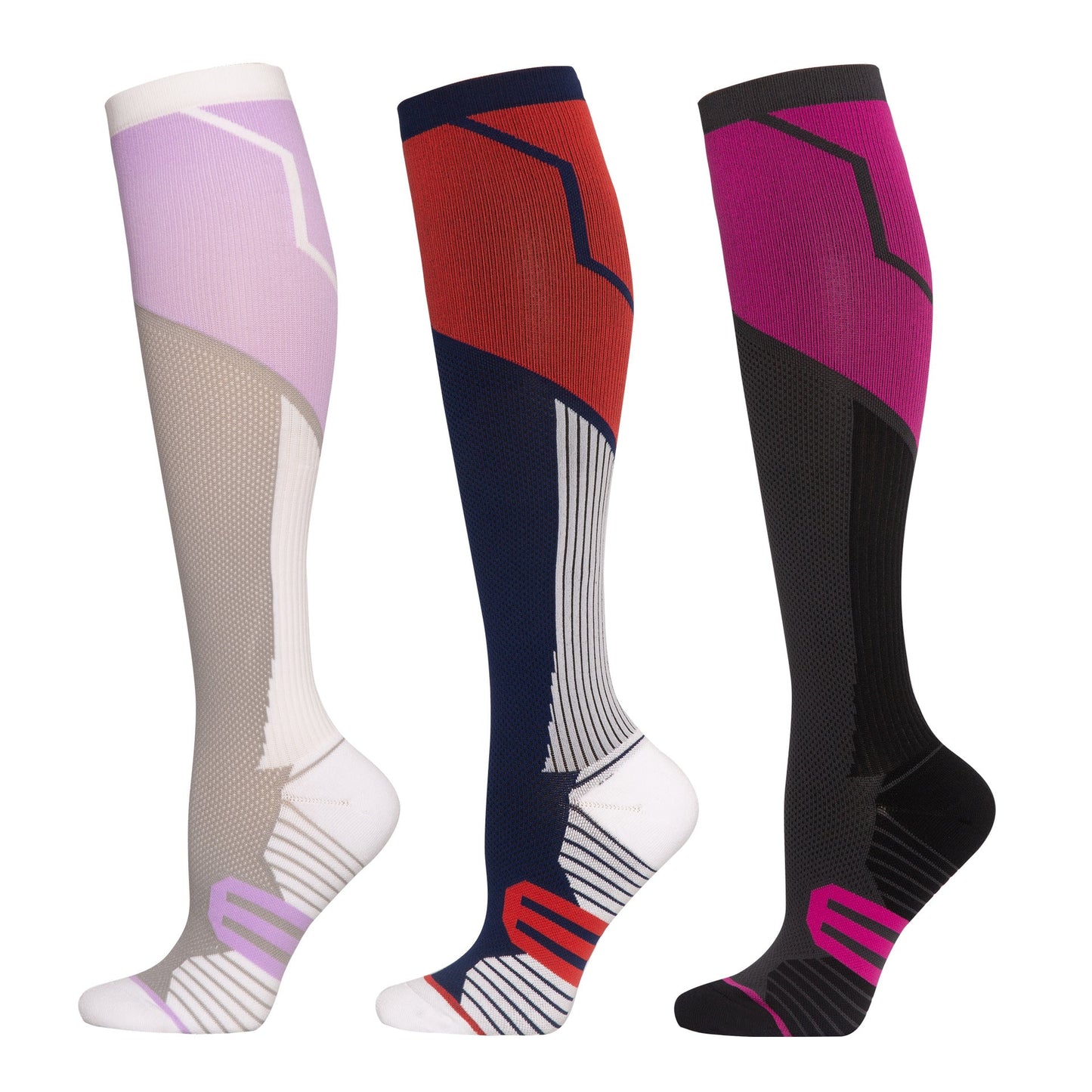 Womens Long Compression Socks For Cycling And Fitness