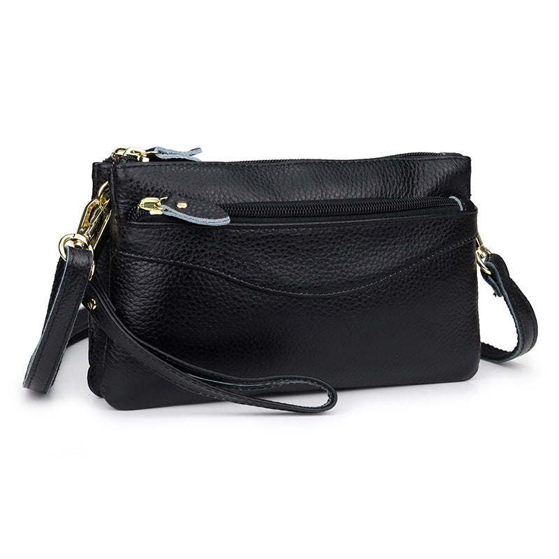 Womens Small Crossbody Bag With Multiple Compartments Made Of Full-Grain Leather