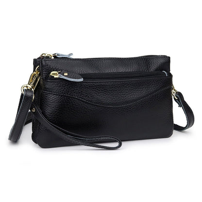 Womens Small Crossbody Bag With Multiple Compartments Made Of Full-Grain Leather