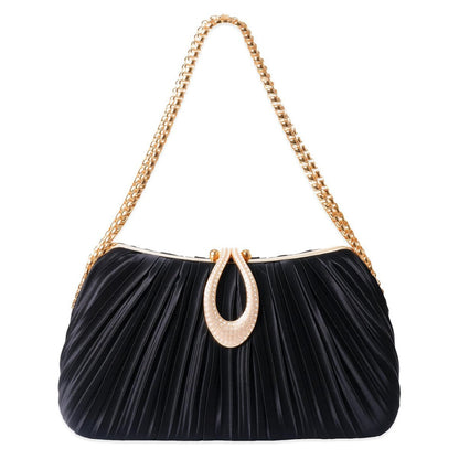 New Satin Pleated Evening Bag For Women