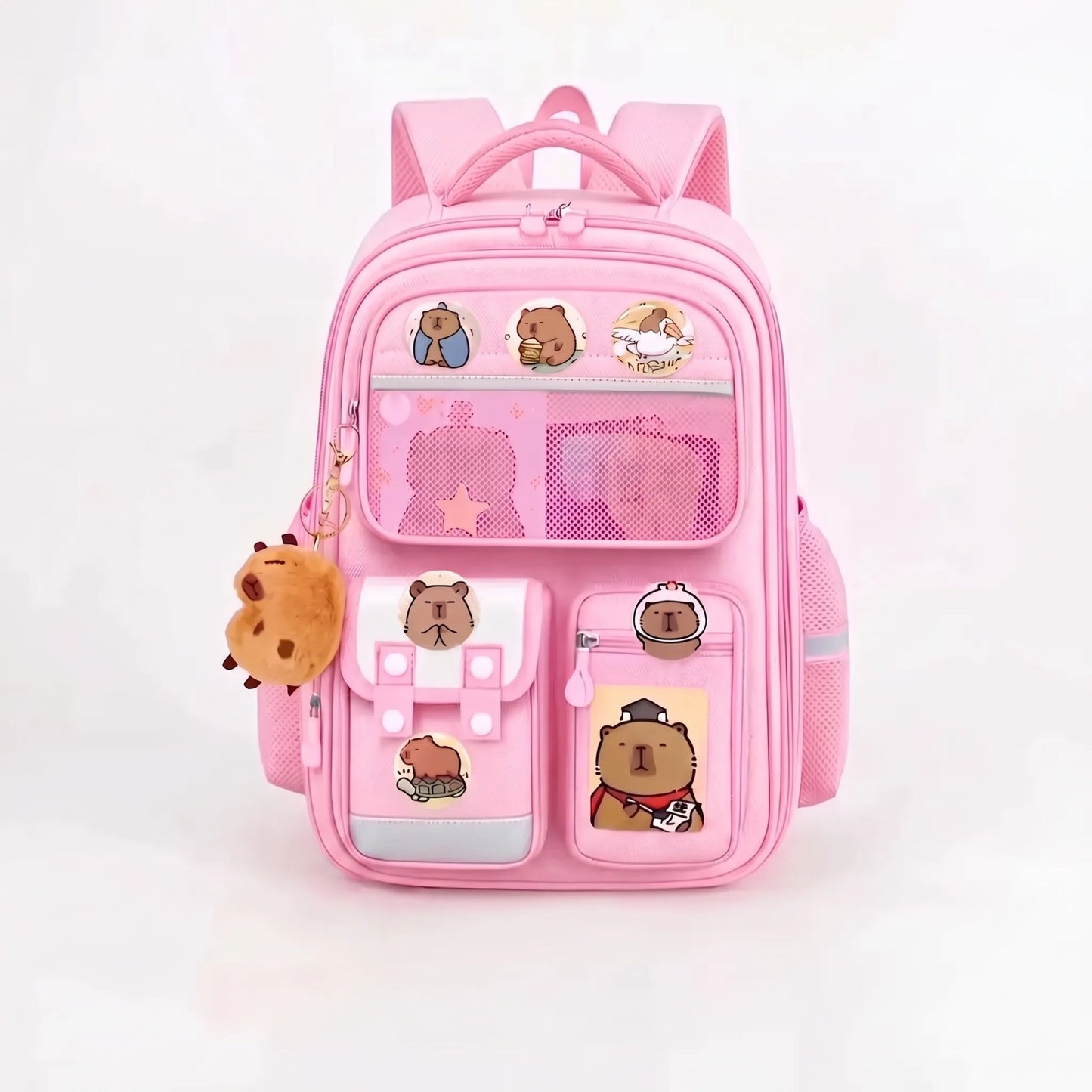 Capybara Backpack For Primary School Students Lightweight School Backpack
