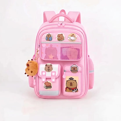 Capybara Backpack For Primary School Students Lightweight School Backpack