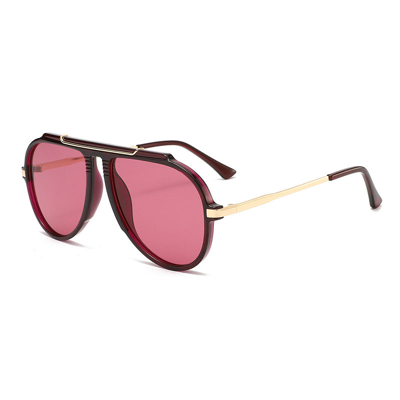 3654 Metal Double-Bridge Aviator Sunglasses Cross-Border E-Commerce Foreign Trade Amazon Fashion Uv400 Unisex