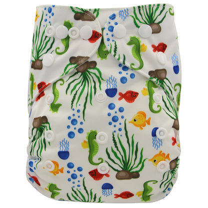 Washable Baby Cloth Diaper Breathable Diaper Pants 0-3 Years Old Baby Adjustable Diaper Leak-proof Diaper