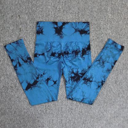 Women's Printed Tie-dye Seamless Skinny Yoga Pants
