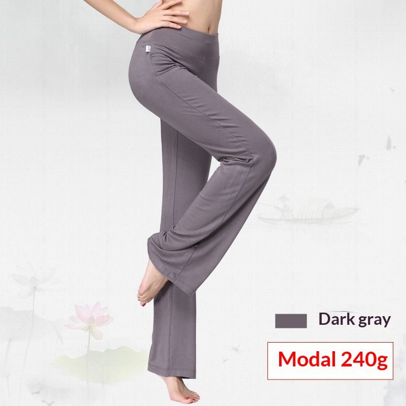 Womens Solid-Color Modal Yoga Pants