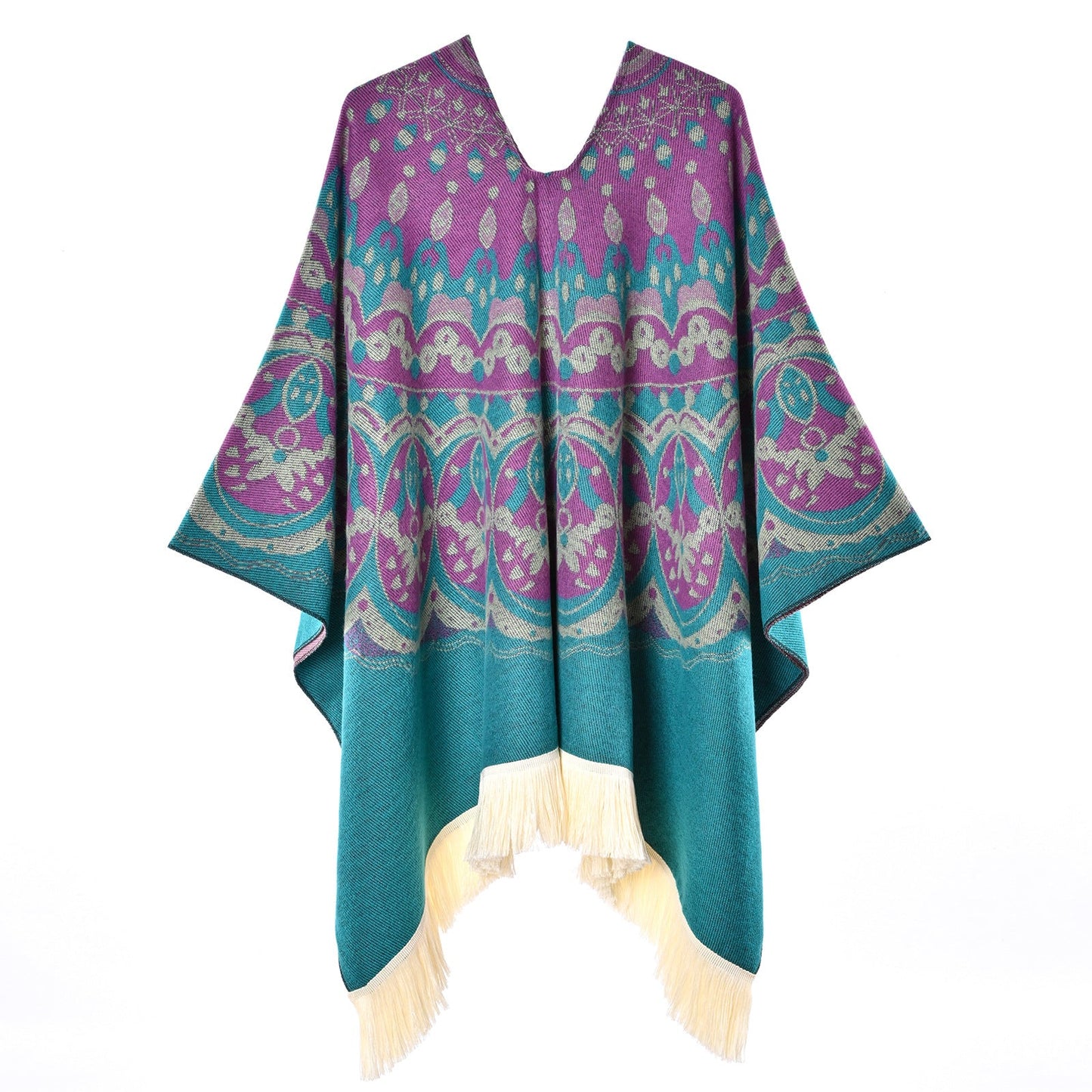 Bohemian-style Vintage Tassel Shawl
