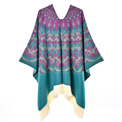 Bohemian-style Vintage Tassel Shawl